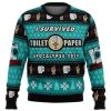 I Survived Toilet Paper Apocalypse 2020 Ugly Christmas Sweater - Image 1