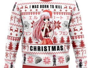 I Was Born To Kill Christmas Elfen Lied Ugly Christmas Sweater - Image 1