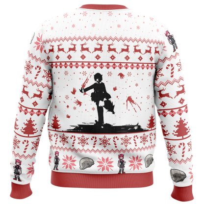 i was born to kill christmas elfen lied ugly christmas sweater 2 I Was Born To Kill Christmas Elfen Lied Ugly Christmas Sweater - Image 2