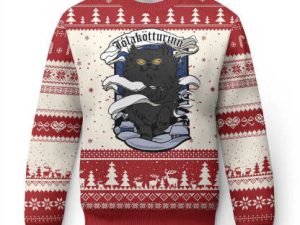 Icelandic Xmas Ugly Christmas Sweater Yule Cat Jolakotturinn Xmas Eve - Image 1