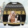 Iconic Irish Stout Bulldog Ugly Christmas Sweater - Image 1