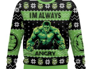 Im Always Angry Hulk Ugly Christmas Sweater - Image 1