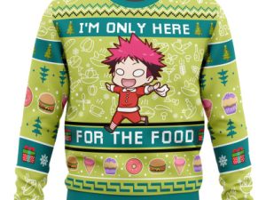 Im Only Here For The Food Food Wars Ugly Christmas Sweater - Image 1