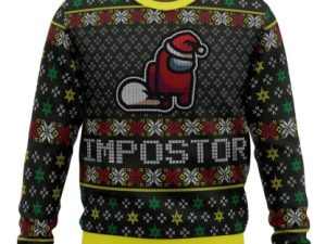 Impostor Among Us Ugly Christmas Sweater - Image 1