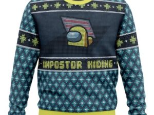 Impostor Hiding Among Us Ugly Christmas Sweater - Image 1