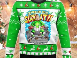 Impractical Jokers Captain Fat Belly Suck It Ugly Christmas Sweater - Image 1