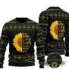 In A World Full Of Roses Be A Sunflower Ugly Christmas Sweater - Image 1