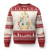 In My Holly Jolly Teacher Era Xmas Groovy Christmas Tree Ugly Christmas Sweater - Image 1