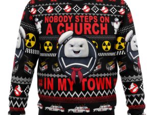 In My Town Ghost Busters Ugly Christmas Sweater - Image 1