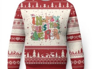In My Xmas Era Ugly Christmas Sweater Cute Groovy Holiday - Image 1