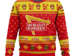 In N Out Burger Ugly Christmas Sweater - Image 1
