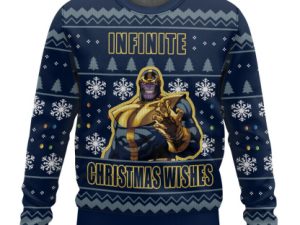 Infinite Christmas Wishes Thanos Ugly Christmas Sweater - Image 1