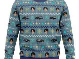 Initial D Takumi Fujiwara Ugly Christmas Sweater - Image 1