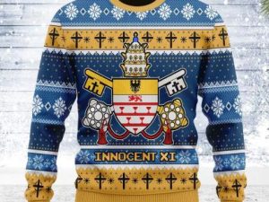 Innocent Xi Coat Of Arms Ugly Christmas Sweater - Image 1