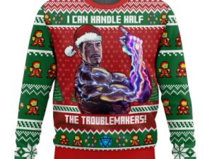 Irm I Can Handle Half The Troublemakers Ugly Christmas Sweater - Image 1