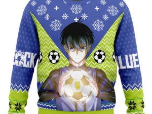 Isagi Yochi Blue Lock Ugly Christmas Sweater - Image 1