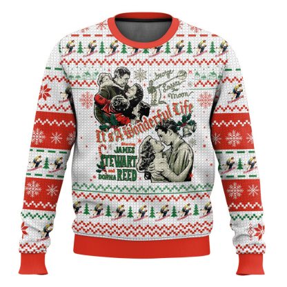 its a wonderful life ugly christmas sweater 1 Its A Wonderful Life Ugly Christmas Sweater - Image 1