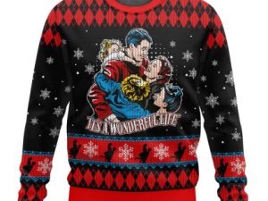 Its A Wonderful Life Ugly Christmas Sweater Holiday Gift - Image 1
