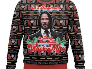 Its Beginning To Look A Lot Like Wickmas John Wick Ugly Christmas Sweater - Image 1