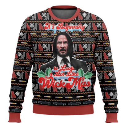 its beginning to look a lot like wickmas john wick ugly christmas sweater 1 Its Beginning To Look A Lot Like Wickmas John Wick Ugly Christmas Sweater - Image 1