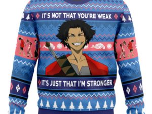 Its Not That You Weak Samurai Champloo Ugly Christmas Sweater - Image 1