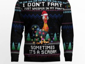 Its Scream Chicken Ugly Christmas Sweater - Image 1