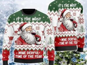 Its The Most Wine Derful Time Of The Year Ugly Christmas Sweater - Image 1