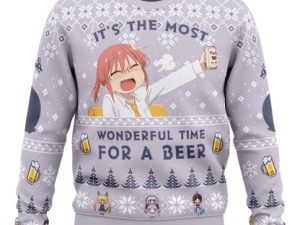 Its The Most Wonderful Time For A Beer Miss Kobayashis Dragon Ugly Christmas Sweater - Image 1