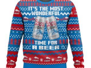 Its The Most Wonderful Time For A Coors Light Ugly Christmas Sweater - Image 1