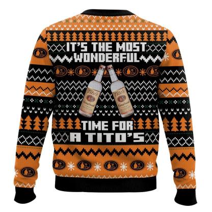 its the most wonderful time for a titos ugly christmas sweater 2 Its The Most Wonderful Time For A Titos Ugly Christmas Sweater - Image 2