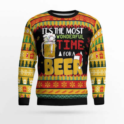 its the most wonderful time ugly christmas sweater holiday gift 1 Its The Most Wonderful Time Ugly Christmas Sweater Holiday Gift - Image 1