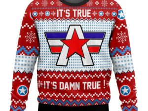 Its True Its Damn True Kurt Angle Ugly Christmas Sweater - Image 1