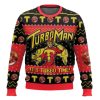 Its Turbo Time Turbo Man Jingle All The Way Ugly Christmas Sweater - Image 1