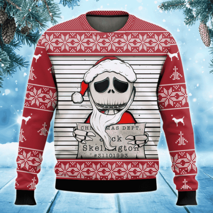 jack christmas dept skellington nightmare before ugly christmas sweater 1 Jack Christmas Dept Skellington Nightmare Before Ugly Christmas Sweater - Image 1