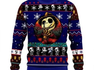Jack Skellington Ugly Christmas Sweater - Image 1