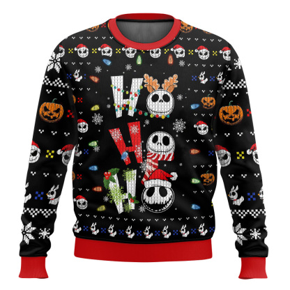 jack skellington ugly christmas sweater unisex 1 Jack Skellington Ugly Christmas Sweater Unisex - Image 1