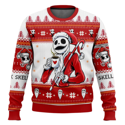 jack skellington ugly christmas sweater xmas gift holiday gift 1 Jack Skellington Ugly Christmas Sweater Xmas Gift Holiday Gift - Image 1