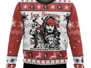 Jack Sparrow Pirates Of The Caribbean Ugly Christmas Sweater - Image 1