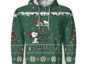 Jameson American Merry Christmas, Snoopy House Cute Fan Gift-3D Unisex Hoodie - Image 1