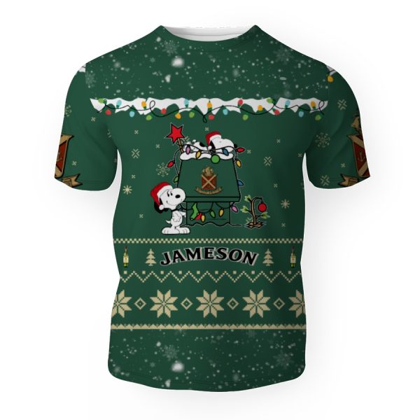 Jameson American Merry Christmas, Snoopy House Cute Fan Gift-3D Unisex T-Shirt - Image 1