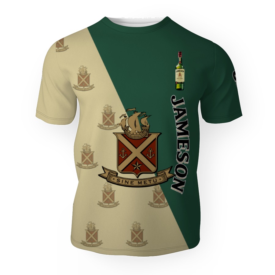jameson and pattern logo 3d unisex t shirt 1 Jameson And Pattern Logo-3D Unisex T-Shirt - Image 1