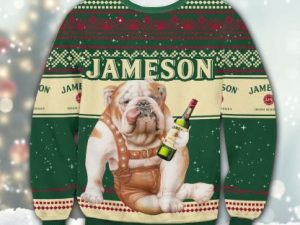 Jameson Bulldog Ugly Christmas Sweater - Image 1