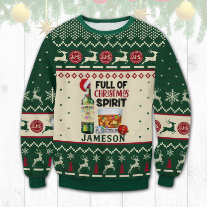 jameson christmas spirit ugly christmas sweater 1 Jameson Christmas Spirit Ugly Christmas Sweater - Image 1