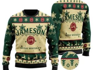 Jameson Irish Whiskey Ugly Christmas Sweater Holiday Gift - Image 1