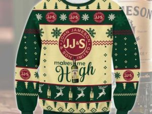 Jameson Whiskey Make Me High Ugly Christmas Sweater - Image 1