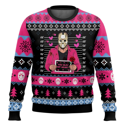 jason voorhees friday the 13th ugly christmas sweater 1 Jason Voorhees Friday The 13Th Ugly Christmas Sweater - Image 1