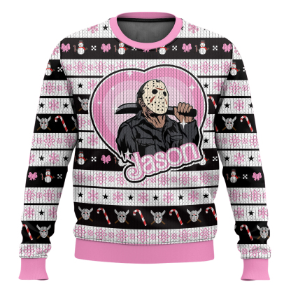jason voorhees friday the 13th ugly christmas sweater xmas gift 1 Jason Voorhees Friday The 13Th Ugly Christmas Sweater Xmas Gift - Image 1