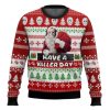 Jason Voorhees Ugly Christmas Sweater Present - Image 1