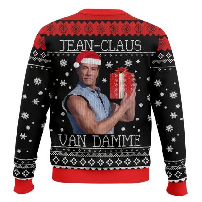 jean claus van damme ugly christmas sweater 2 Jean Claus Van Damme Ugly Christmas Sweater - Image 2