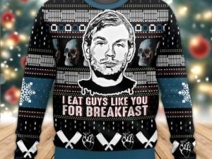 Jeffrey Dahmer Funny Serial Killer Ugly Christmas Sweater - Image 1